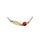 bracciale in argento dorato con piastrina e coccinella mod. itaargbr957 [04458fb6]