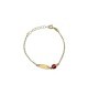 bracciale in argento dorato con piastrina e coccinella mod. itaargbr957 [b60809ac]