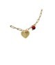 bracciale in argento con cuore e pallina rossa mod. itaargbr1074 [e3197dc9]