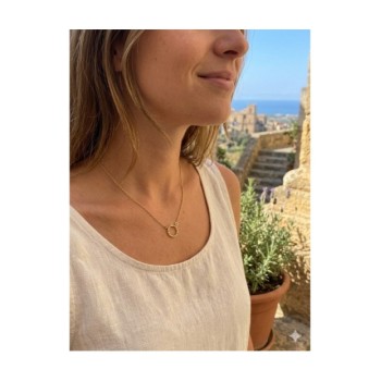 collana in argento con cerchio e zircone mod. itaargcl1084 [3b209679]