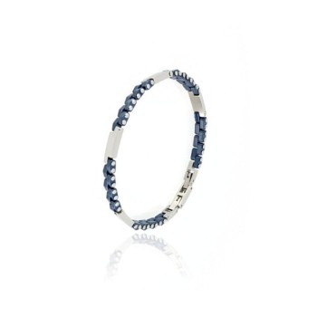 bracciale in acciaio e ceramica blu mod. itabr1944 [820dbaf6]