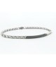 Bracciale in acciaio con piastra nera e zircone mod. itabr2507 [bb630df9]