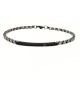 Bracciale in acciaio con piastra nera e zircone mod. itabr2507 [b1c383c5]