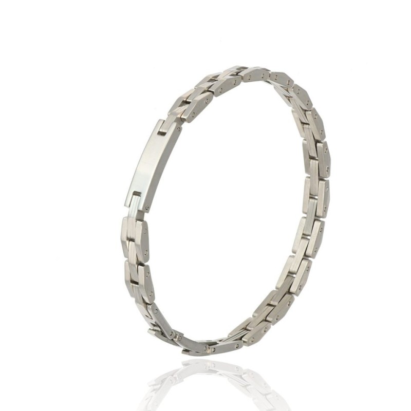 bracciale in acciaio snodato maglia lucida mod. itabr2567 [ae1cbabd]