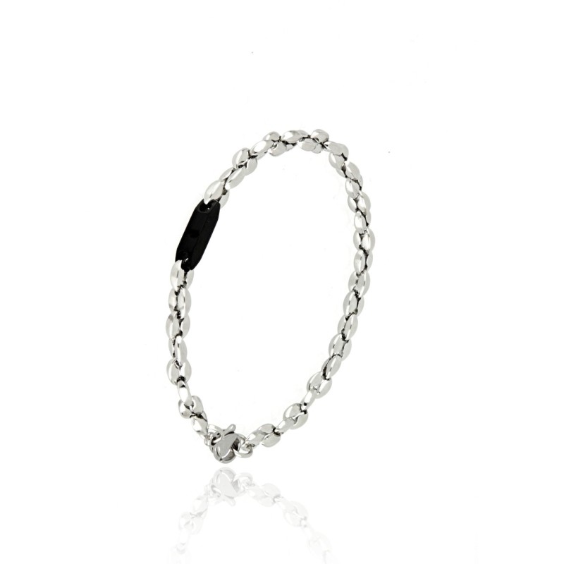 bracciale in acciaio con elemento nero mod. itabr3092 [25e8f67f]