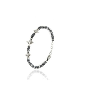 bracciale in acciaio rondelle e rosa dei venti mod. itabr4305 [7e46670f]