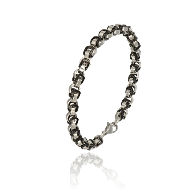 bracciale in acciaio maglia nero/acciaio mod. itabr5070 [e1e41ead]