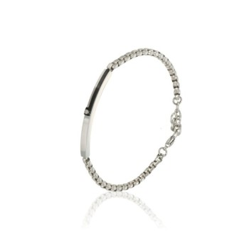 bracciale in acciaio con targa centrale mod. itabr7171 [e952071c]