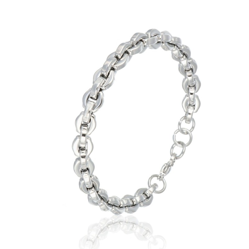 bracciale in acciaio con maglia a catena mod. itabr001057 [eaaa9359]