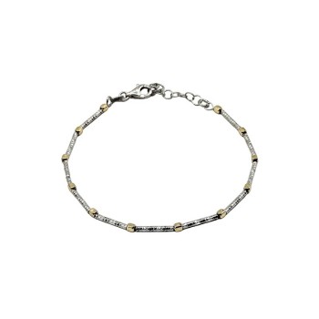 bracciale in argento con elementi dorati mod. itaargbr1035 [8b1b97f2]