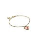 bracciale in argento dorato con cuore mod. itaargbr1190 [7dc06a36]