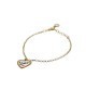 bracciale in argento dorato con cuore scritta  ti amo  mod. itaargbr1254 [3483c47f]