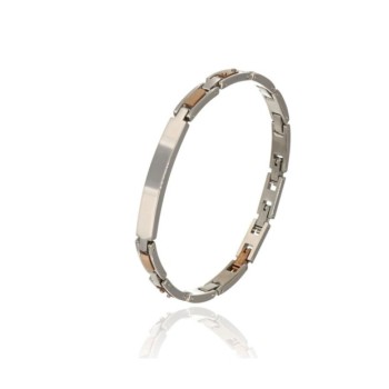 bracciale in acciaio con piastra mod. itabr6499 [171834f3]