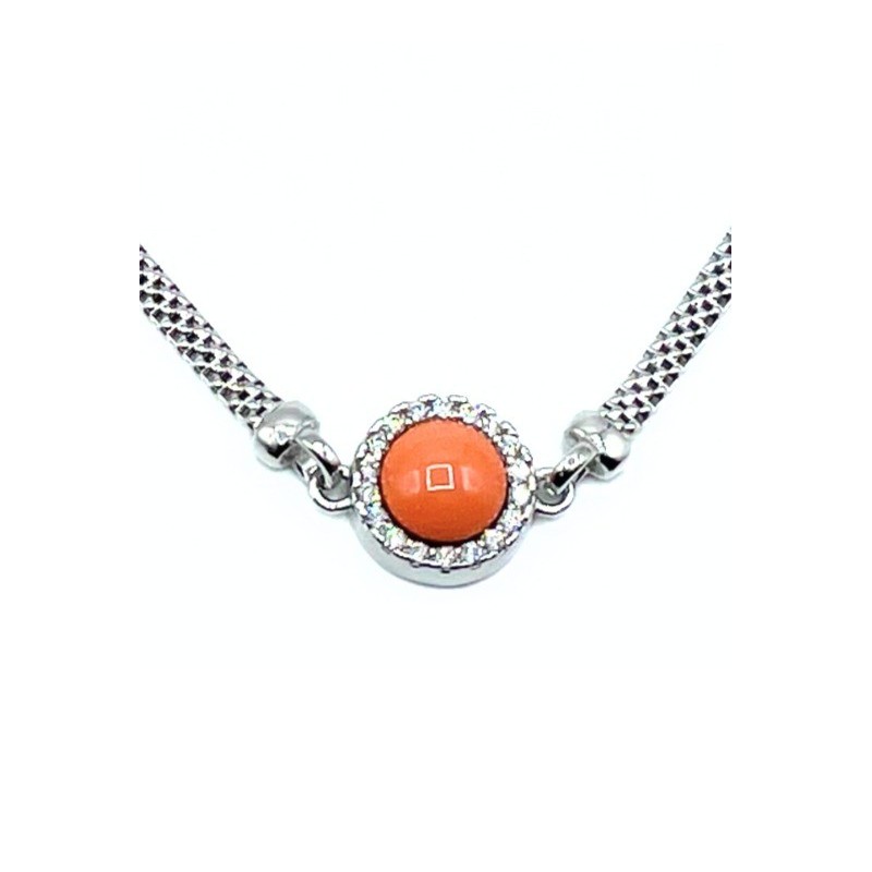collana in argento maglia popcorn mod. yugcl15b [54252d32]