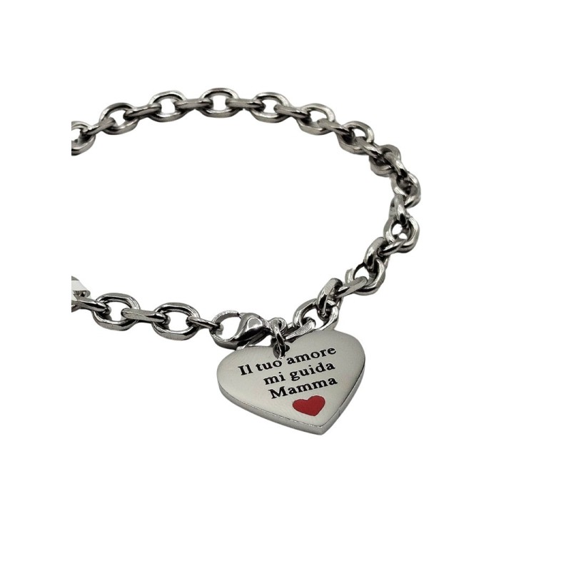 bracciale in acciaio mamma mod. acbr2386 [348bd5ff]