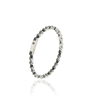 bracciale in acciaio con piastra e zircone mod. itabr4801 [2806538d]
