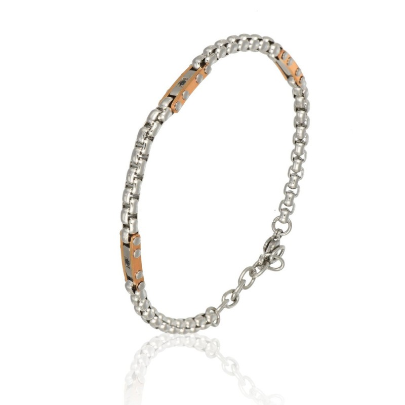 bracciale in acciaio maglia corda mod. itabr7184 [938962fe]