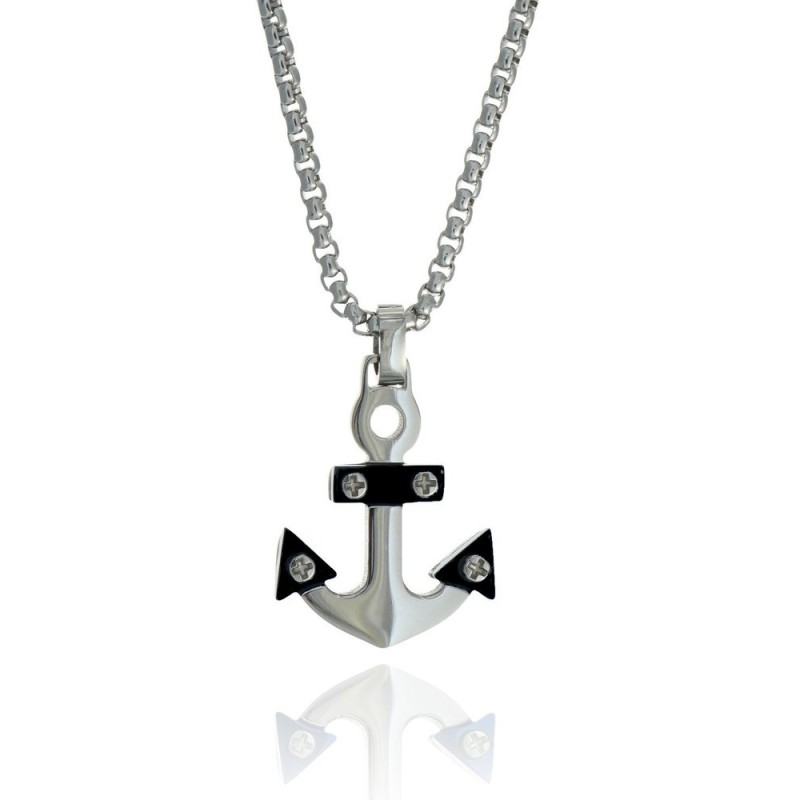 collana ancora in acciaio bicolor mod. itapend2458 [efea9e37]