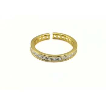 AN.VERETTA A GIRO REGOL. IN ARG E ZIRCONI MOD. 69951 [b64710ac]