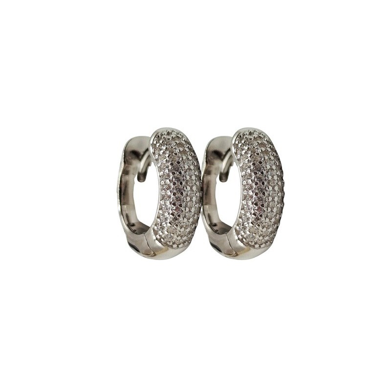 orecchini cerchi con zirconi in argento mod. e2915 [4de0686c]