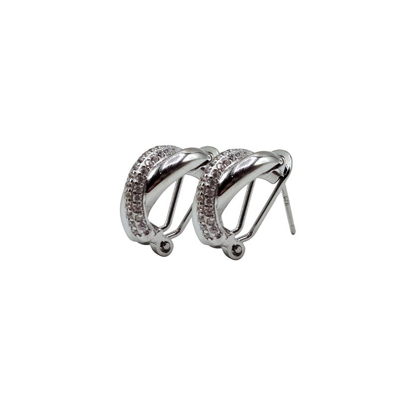 orecchini in argento con zirconi mod. e2869 [d79c62b5]
