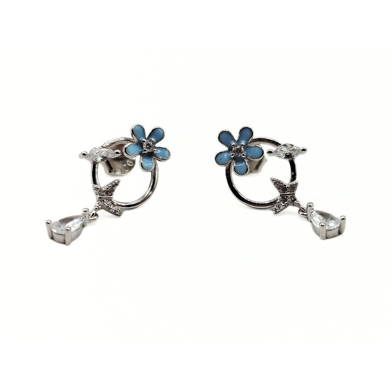 OR. FIORE E FARFALLA IN ARG E ZIRCONI MOD. 70780 [5b4074e3]