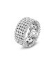 Anello a fascia larga piccolo con texture sferica e zirconi incastonatiMod.XAN226P [30b21ccb]