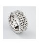 Anello a fascia larga piccolo con texture sferica e zirconi incastonatiMod.XAN226P [5e899ec2]
