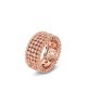 Anello placcato oro rosa a fascia larga con texture sferica e zirconi incastonati Mod.XAN226RG [7be94c91]