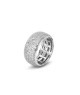 Anello grande a fascia con pavè di zirconi e fiore incastonato Mod.XAN227G [62a7f00f]