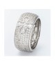 Anello grande a fascia con pavè di zirconi e fiore incastonato Mod.XAN227G [0c9c7206]