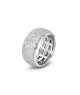 Anello piccolo a fascia con pavè di zirconi e fiore incastonato Mod.XAN227P [87287117]