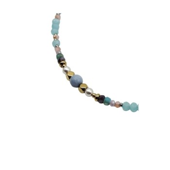Collana in acciaio 316L con Swarovsky multi color Mod.CLD00033 [736a4575]