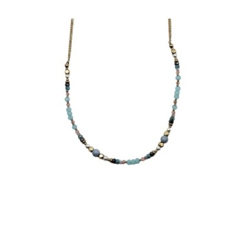 Collana in acciaio 316L con Swarovsky multi color Mod.CLD00033 [aa4c0678]