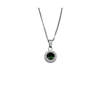 Collana  in acciaio con pendente  tondo mod.PDD00262 [84e00b17]