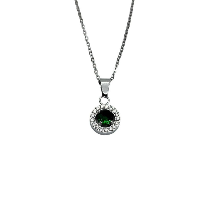 Collana  in acciaio con pendente  tondo mod.PDD00262 [84e00b17]