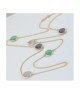 Collana placcata oro giallo con cristalli verde acqua, grigio e viola scuro Mod.XGR742DT [b75dcd94]