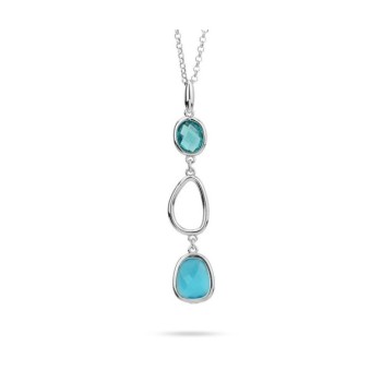 Girocollo con cristalli pendentI di colore ottanio e turchese Mod.XGR743A [a69262c3]