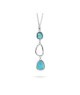 Girocollo con cristalli pendentI di colore ottanio e turchese Mod.XGR743A [a69262c3]