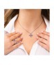 Collana girocollo con quadrifoglio pendente definito da zirconi e fiore centrale ametista Mod.XGR751V [ce74b723]
