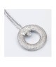 Collana girocollo con pendente circolare in pavè di zirconi e fiore incastonato al centro Mod.XGR754 [7f7e0d50]
