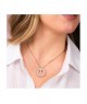 Collana girocollo placcato oro rosa con pendente circolare in pavè di zirconi e fiore incastonato al centro Mod.XGR7 [0e5f7d15]