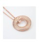Collana girocollo placcato oro rosa con pendente circolare in pavè di zirconi e fiore incastonato al centro Mod.XGR7 [b942bc11]