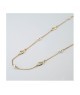 Collana lunga, placcata oro giallo, con perle e profili a forma di foglie con effetto torchon Mod.XGR763D [4978405e]