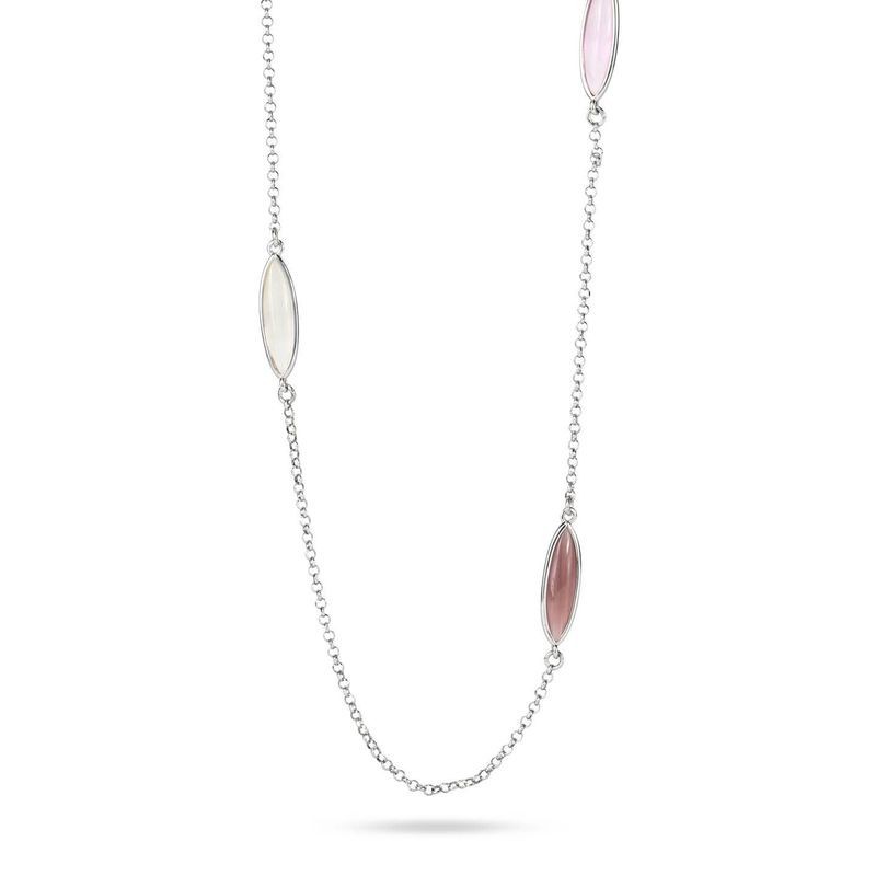 Collana con cristalli white, rosa e ametista Mod.XGR765 [f85b2038]