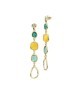 Orecchini placcati oro giallo con cristalli smeraldo, giallo e verde chiaro Mod.XOR762D [ae04235f]