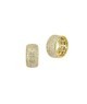 Orecchini a cerchio placcati oro giallo con fascia in pavè di zirconi e fiore incastonato Mod.XOR772D [23632e16]