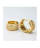 Orecchini a cerchio placcati oro giallo con fascia in pavè di zirconi e fiore incastonato Mod.XOR772D [4d58ac1f]