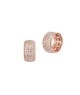 Orecchini a cerchio placcati oro rosa con fascia in pavè di zirconi e fiore incastonato Mod.XOR772RS [8b2cc212]