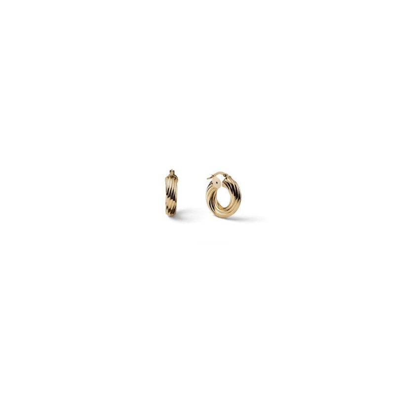 Orecchini cerchietto torchon dorati Mod.2811 [f7a2c786]